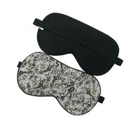 Augenmaske Schlaf-Augenmaske aus reiner Seide, Blumenmuster, Seidenaugenschirm, weiche Augenbinde, Reise-Entspannungshilfe, verstellbar, mehrfarbig(NO.10)
