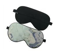 Augenmaske Schlaf-Augenmaske aus reiner Seide, Blumenmuster, Seidenaugenschirm, weiche Augenbinde, Reise-Entspannungshilfe, verstellbar, mehrfarbig(NO.7)