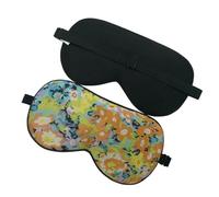 Augenmaske Schlaf-Augenmaske aus reiner Seide, Blumenmuster, Seidenaugenschirm, weiche Augenbinde, Reise-Entspannungshilfe, verstellbar, mehrfarbig(NO.11)