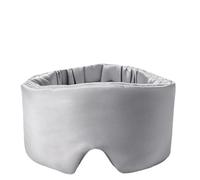 Augenmaske Schlafmaske Aus Natürlicher Seide, Weiche Und Glatte Augenmaske, Schlafhilfe-Augenmaske, Nächtliche Lichtblockierende Atmungsaktive(Gray)