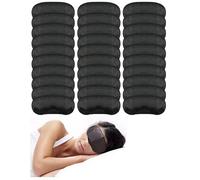 Augenmaske, Schlafmaske, Schlafmaske, Augenbinde, Augenabdeckung, Teambildung, Spiele, Party, mit Nasenpolster und verstellbarem Riemen, für Damen, Herren, Kinder, 4 Schichten, Schwarz (30 Stück)