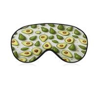 Augenmaske, weiß und grün bedruckt, Schlafmaske, Nacht-Augenmaske, verdunkelnd, Schlafmaske, Reiseaugenmaske