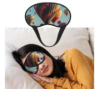 Augenmaske zum Schlafen, atmungsaktiv, lichtblockierend, bunte Heißluftballon-Nacht-Augenbinde, weich, bequem, Nacht-Augen-Schlafschutz, für Männer und Frauen, Augenabdeckung für Nickerchen zu Hause