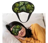 Augenmaske zum Schlafen, atmungsaktiv, lichtblockierend, grüne Blätter und Pflanzen, Nacht-Augenbinde, weich, bequem, Nacht-Augenschlaf für Männer und Frauen, Augenabdeckung für Nickerchen zu Hause