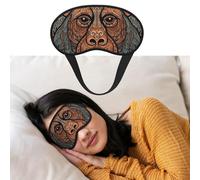 Augenmaske zum Schlafen, atmungsaktiv, lichtblockierend, Orang-Utan-Stammesmuster, Nacht-Augenbinde, weich, bequem, Nacht-Augenschlaf für Männer und Frauen, Augenabdeckung für Nickerchen zu Hause