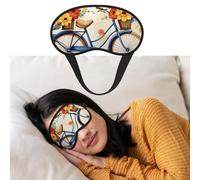 Augenmaske zum Schlafen, atmungsaktiv, lichtblockierend, Schlafmaske, Blume, Fahrrad, Nacht, Augenbinde, weich, bequem, Nacht-Augenschutz, für Männer und Frauen, Augenabdeckung für Nickerchen zu Hause