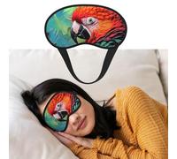 Augenmaske zum Schlafen, atmungsaktiv, lichtblockierend, Schlafmaske, bunt, Papageien, Nacht, Augenbinde, weich, bequem, Nacht-Augenschutz, für Damen und Herren, Augenabdeckung für Nickerchen zu Hause
