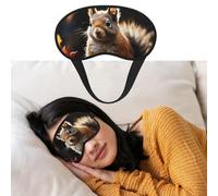 Augenmaske zum Schlafen, atmungsaktiv, lichtblockierend, Schlafmaske, Eichhörnchen im Wald, Augenbinde, weich, bequem, Nacht-Augen-Schlafschutz, für Männer und Frauen, Augenabdeckung für Nickerchen zu