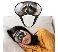 Augenmaske zum Schlafen, atmungsaktiv, lichtblockierend, Schlafmaske, haariger Waschbär, Nacht, Augenbinde, weich, bequem, Nacht-Augenschlaf für Männer und Frauen, Augenabdeckung für Nickerchen zu