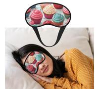 Augenmaske zum Schlafen, atmungsaktiv, lichtblockierend, Schlafmaske, Lutscher, Cupcake, Donut-Nacht, Augenbinde, weich, bequem, Nacht-Augenschutz, für Männer und Frauen, Augenabdeckung für Nickerchen