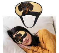 Augenmaske zum Schlafen, atmungsaktiv, lichtblockierend, Schlafmaske, niedlicher Dackel, Nachtwindbinde, weich, bequem, Nacht-Augen-Schlaf-Schattenabdeckung für Männer und Frauen, Augenabdeckung für