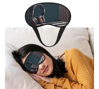 Augenmaske zum Schlafen, atmungsaktiv, lichtblockierend, Schlafmaske, Recorder mit Kopfhörern, Augenbinde, weich, bequem, Nacht-Augenschlaf für Männer und Frauen, Augenabdeckung für Nickerchen zu