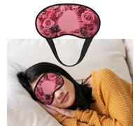 Augenmaske zum Schlafen, atmungsaktiv, lichtblockierend, Schlafmaske, Rosen-Kombination, Nacht-Augenbinde, weich, bequem, Nacht-Augenschlaf für Männer und Frauen, Augenabdeckung für Nickerchen zu