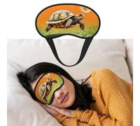 Augenmaske zum Schlafen, atmungsaktiv, lichtblockierend, Schlafmaske, Schildkröte, springen, Nacht, Augenbinde, weich, bequem, Nacht-Augenschutz, für Männer und Frauen, Augenabdeckung für Nickerchen