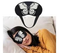 Augenmaske zum Schlafen, atmungsaktiv, lichtblockierend, Schlafmaske, schwarz, weiß, Schmetterlings-Augenbinde, weich, bequem, Nacht-Augen-Schlaf-Schattenabdeckung für Männer und Frauen