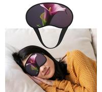 Augenmaske zum Schlafen, atmungsaktiv, lichtblockierend, Schlafmaske, violett, Calla-Lilie, Nacht-Augenbinde, weich, bequem, Nacht-Augen-Schlaf-Schattenabdeckung für Männer und Frauen, Augenabdeckung