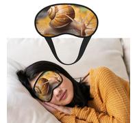 Augenmaske zum Schlafen, atmungsaktiv, lichtblockierend, Schnecke in Blättern, Augenbinde, weich, bequem, Nacht-Augenschlaf für Männer und Frauen, Augenabdeckung für Nickerchen zu Hause