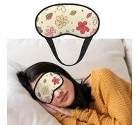 Augenmaske zum Schlafen, atmungsaktiv, lichtblockierend, schöne Blumenmuster, Nacht-Augenbinde, weich, bequem, Nacht-Augen-Schlaf-Schattenabdeckung für Männer und Frauen, Augenabdeckung für Nickerchen