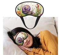 Augenmaske zum Schlafen, atmungsaktiv, lichtblockierend, schöne Schnecken-Augenbinde, weich, bequem, Nacht-Augenschutz, für Männer und Frauen, Augenabdeckung für Nickerchen zu Hause