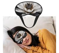 Augenmaske zum Schlafen, atmungsaktiv, lichtblockierend, Schwarz und Weiß, Wasserlilie, Nacht-Augenbinde, weich, bequem, Nacht-Augen-Schlafschutz, für Männer und Frauen, Augenabdeckung für Nickerchen