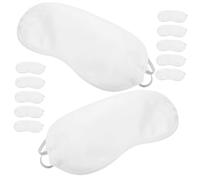 Augenmasken 12 Stück Weiß aus Polyester für Schlaf und Ruhe | Weihnachten Mottoparty, Selbstgemacht Oberfläche, Passt für Augen, für Büro und Familien bei Nickerchen