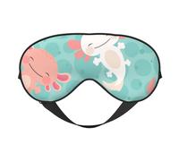 Augenmasken, verstellbare Schlafmaske, Augenabdeckung, Augenschutz, Schattenabdeckung zum Schlafen, Schichtarbeit,Kawaii Baby süßer Axolotl
