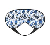 Augenmasken zum Schlafen, doppelseitig, abstrakte blaue Augen, 1 Druck, Schlafmasken für Damen und Herren, Verdunkelung, Augenabdeckungen für Reisen/Schlafen