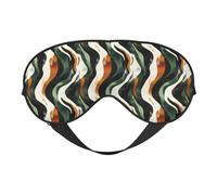 Augenmasken zum Schlafen, doppelseitig, abstrakte grüne Linien, Druck, Schlafmasken für Damen und Herren, Verdunkelung, Augenabdeckungen für Reisen/Schlafen