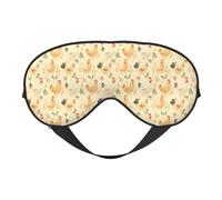 Augenmasken zum Schlafen, doppelseitig, Blumen-Huhn-A-Druck, Schlafmasken für Frauen und Männer, Verdunkelungs-Augenabdeckungen für Reisen/Schlafen