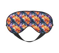 Augenmasken zum Schlafen, doppelseitig, bunte tropische Blätter, Schlafmasken für Damen und Herren, Verdunkelung, Augenabdeckungen für Reisen/Schlafen