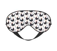 Augenmasken zum Schlafen, doppelseitig, Cartoon-Huhn, niedlicher Druck, Schlafmasken für Damen und Herren, Verdunkelung, Augenabdeckungen für Reisen/Schlafen