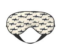 Augenmasken zum Schlafen, doppelseitig, cooler Hai-Druck, Schlafmasken für Damen und Herren, Verdunkelung, Augenabdeckungen für Reisen/Schlafen