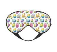 Augenmasken zum Schlafen, doppelseitig, Eier, bunt, bedruckt, Schlafmasken für Damen und Herren, Verdunkelung, Augenabdeckungen für Reisen/Schlafen