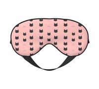 Augenmasken zum Schlafen, doppelseitig, Katzen Schwarz Cool Print Schlafmasken für Frauen und Männer, Verdunkelung Augenabdeckungen für Reisen/Schlafen