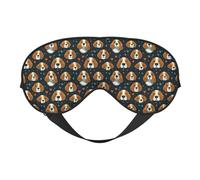 Augenmasken zum Schlafen, doppelseitig, niedlicher Beagle-Hunde-Druck, Schlafmasken für Frauen und Männer, Verdunkelungs-Augenabdeckungen für Reisen/Schlafen