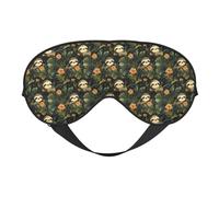 Augenmasken zum Schlafen, doppelseitig, niedlicher Faultier-Druck, Schlafmasken für Damen und Herren, Verdunkelung, Augenabdeckungen für Reisen/Schlafen