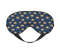 Augenmasken zum Schlafen, doppelseitig, niedlicher Meeresschildkröten-Druck, Schlafmasken für Damen und Herren, Verdunkelung, Augenabdeckungen für Reisen/Schlafen