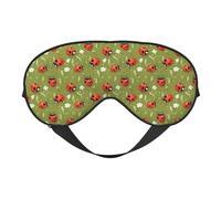 Augenmasken zum Schlafen, doppelseitig, niedliches Gänseblümchen-Coccinellidae-Druck, Schlafmasken für Damen und Herren, Verdunkelung, Augenabdeckungen für Reisen/Schlafen