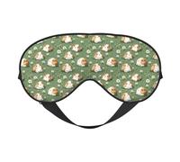 Augenmasken zum Schlafen, doppelseitig, niedliches Meerschweinchen-Gänseblümchen-Druck, Schlafmasken für Damen und Herren, Verdunkelung, Augenabdeckungen für Reisen/Schlafen