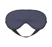 Augenmasken zum Schlafen, doppelseitig, Polka Dots, marineblauer Druck, Schlafmasken für Damen und Herren, Verdunkelung, Augenabdeckungen für Reisen/Schlafen