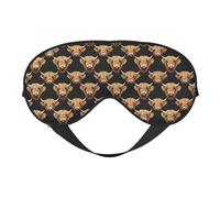 Augenmasken zum Schlafen, doppelseitig, realistisch, niedlich, Kuhdruck, Schlafmasken für Damen und Herren, Verdunkelung, Augenabdeckungen für Reisen/Schlafen