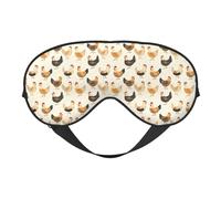 Augenmasken zum Schlafen, doppelseitig, Retro-Huhn-Druck, Schlafmasken für Damen und Herren, Verdunkelung, Augenabdeckungen für Reisen/Schlafen