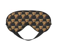 Augenmasken zum Schlafen, doppelseitig, Retro, realistischer Kuhdruck, Schlafmasken für Damen und Herren, Verdunkelung, Augenabdeckungen für Reisen/Schlafen