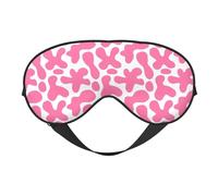 Augenmasken zum Schlafen, doppelseitig, rosa Kuh-Druck, niedliche Schlafmasken für Damen und Herren, Verdunkelung, Augenabdeckungen für Reisen/Schlafen