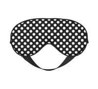 Augenmasken zum Schlafen, doppelseitig, Schwarz Weiß Polka Dots Druck Schlafmasken für Damen und Herren, Verdunkelung Augenabdeckungen für Reisen/Schlafen