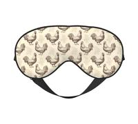 Augenmasken zum Schlafen, doppelseitig, Skizzen-Huhn-Druck, Schlafmasken für Damen und Herren, Verdunkelung, Augenabdeckungen für Reisen/Schlafen