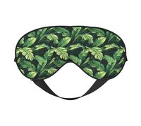 Augenmasken zum Schlafen, doppelseitig, tropische grüne Pflanzen, Druck, Schlafmasken für Damen und Herren, Verdunkelung, Augenabdeckungen für Reisen/Schlafen