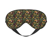 Augenmasken zum Schlafen, doppelseitig, tropische niedliche Tiere, Druck, Schlafmasken für Damen und Herren, Verdunkelung, Augenabdeckungen für Reisen/Schlafen