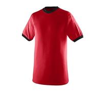 Augusta Sportswear Unisex Sportbekleidung Ringer-T-Shirt, rot/schwarz, L