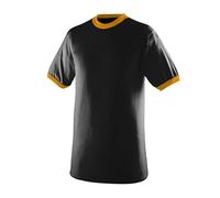 Augusta Sportswear Unisex Sports Apparel Ringer Tee Shirt Schwarz/Gold XXL